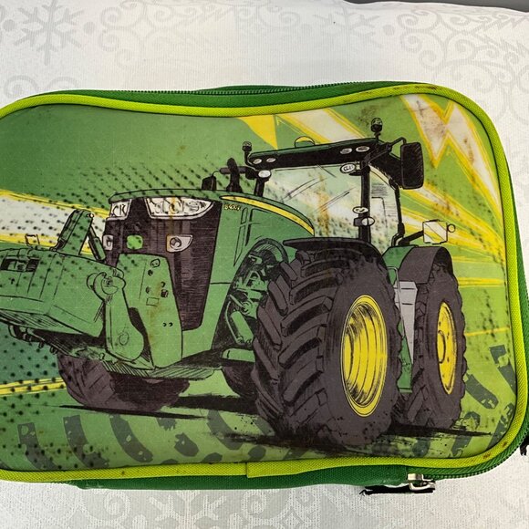John Deere Green Tractor Insulated Lunch Box Bag Kids Polyester - Picture 2 of 6